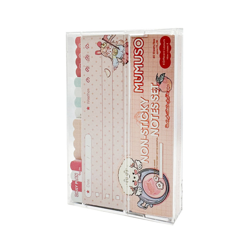 Mumuso Non Sticky Notes Set - Honey Peach