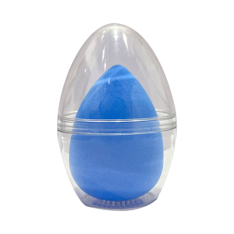 Mumuso Makeup Sponge with Case Water Drop Shape - Dark Blue