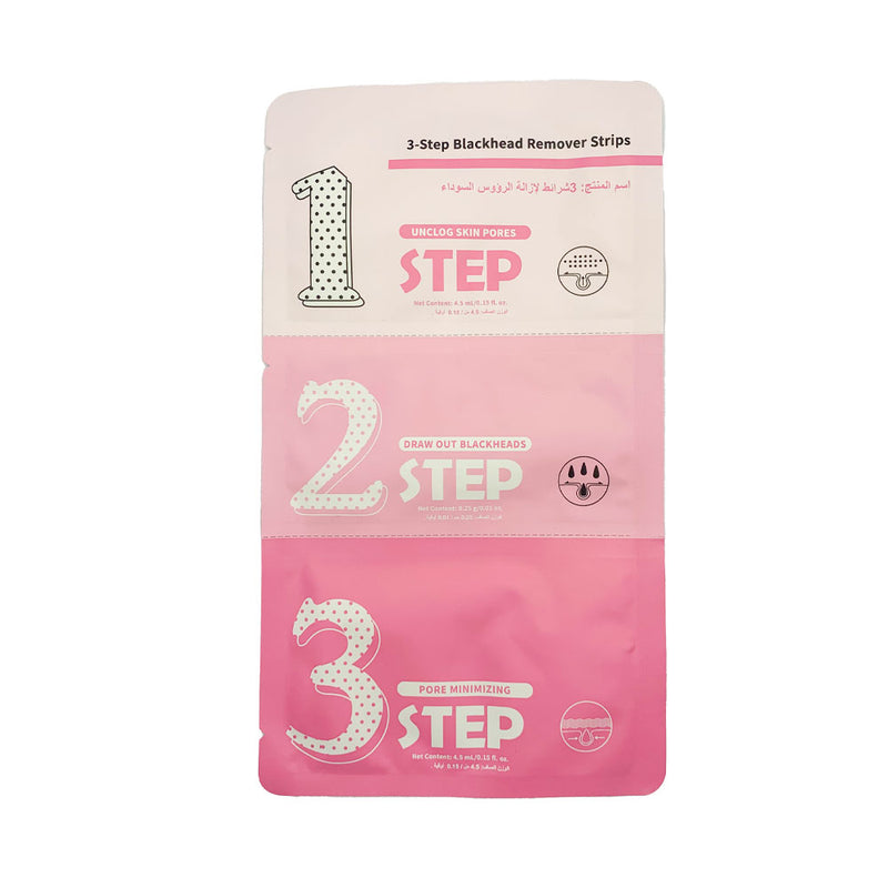 Mumuso 3-Step Blackhead Remover Strips - Volcanic Mud