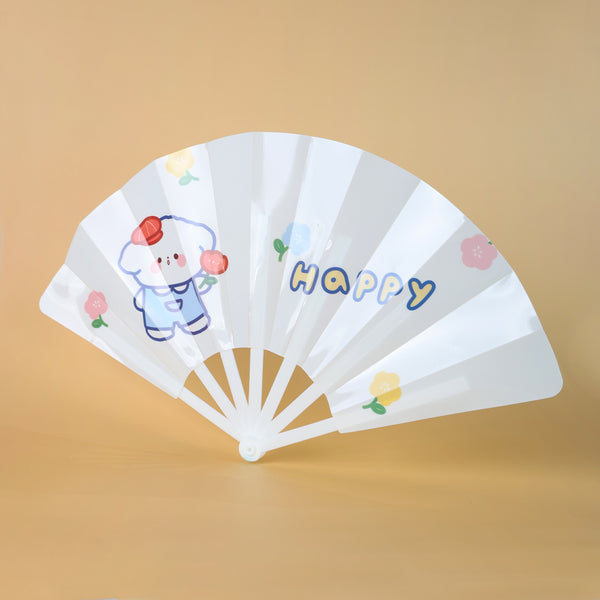 Mumuso Cartoon Folding Fan with Cute Design