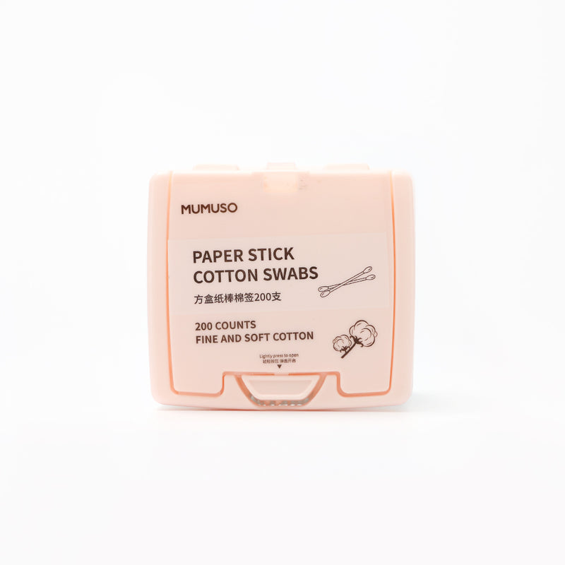 Mumuso Paper Stick Cotton Swabs - 200 counts