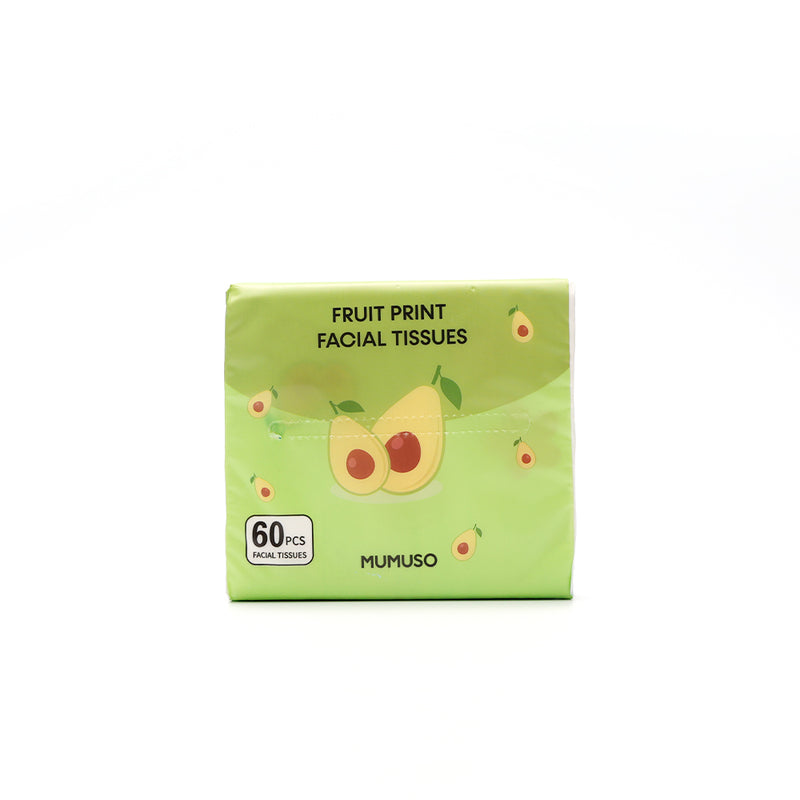 Mumuso Fruit Print Facial Tissues - Avocado