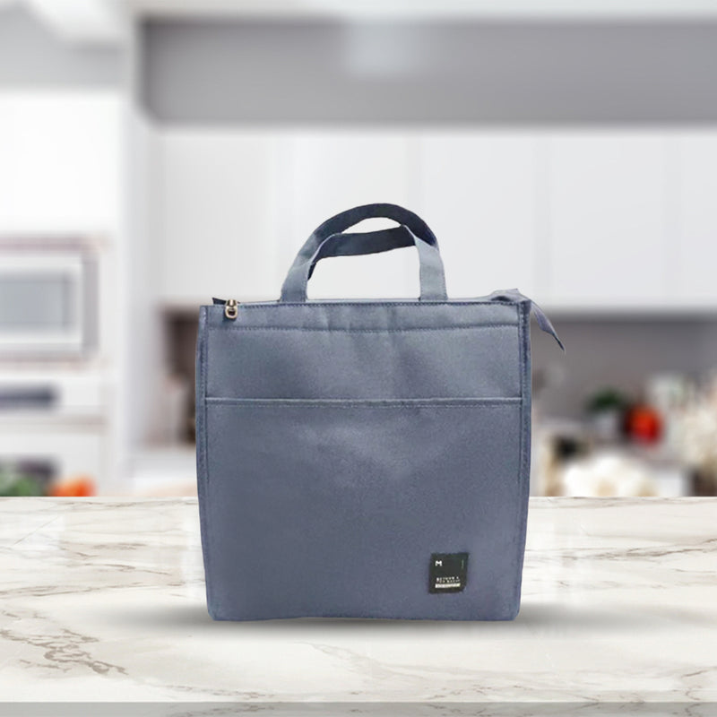 Mumuso Large Capacity Lunch bag - Navy Blue