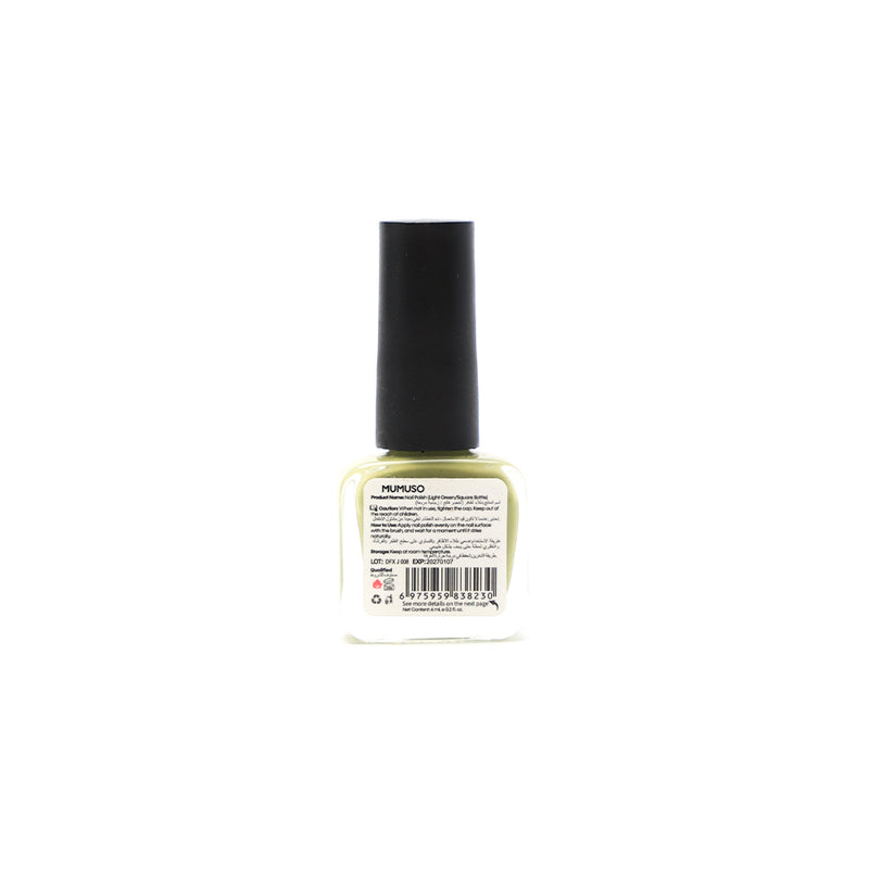 Mumuso Nail Polish (Light Green/Square Bottle)