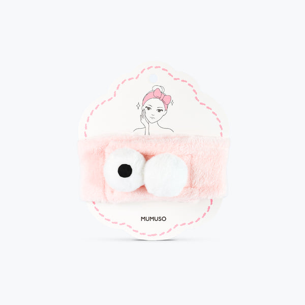 Mumuso Cute Headband with Big Eyes & Velcro - Pink