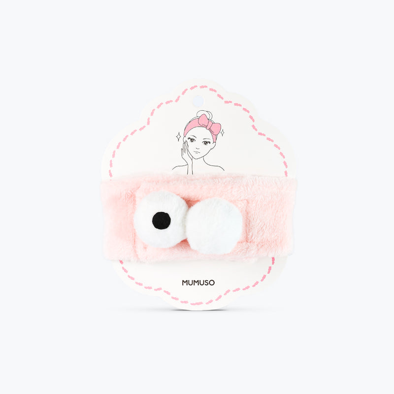 Mumuso Cute Headband with Big Eyes & Velcro - Pink