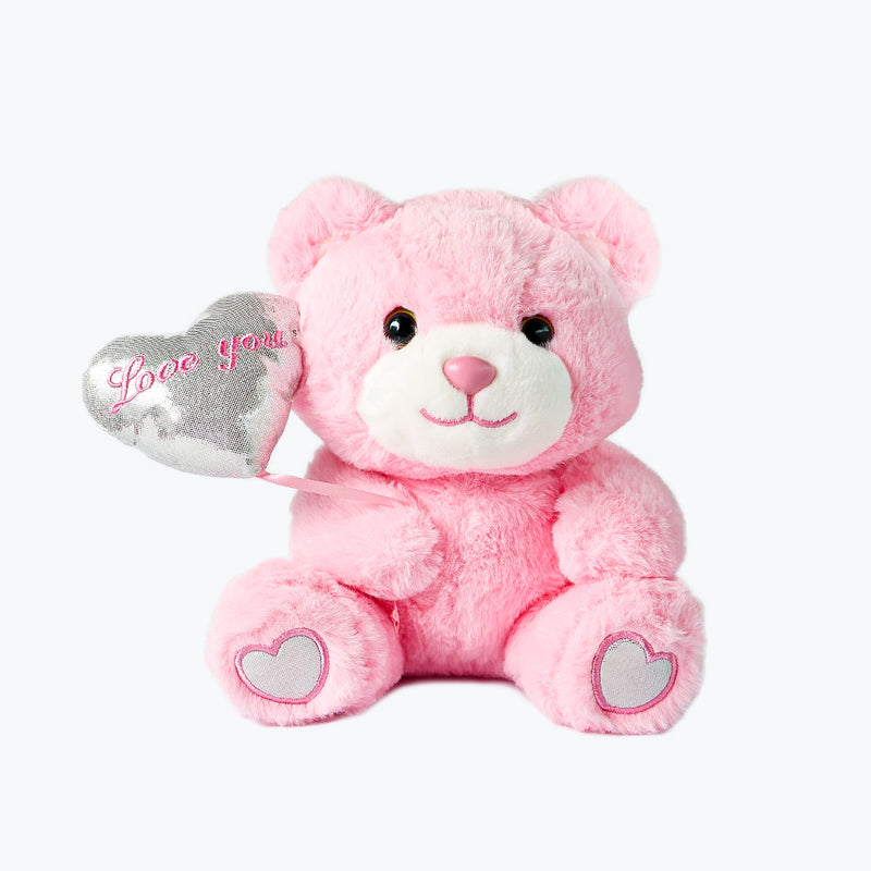 Mumuso Plush Toy (Pink Bear With Balloon/25 Cm)