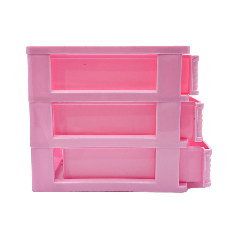 Mumuso 3-Drawer Desk Organizer - Cute Cat (Pink)