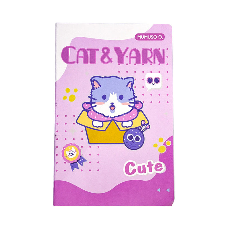 Mumuso A5 Stitched Notebook - Cute Cat