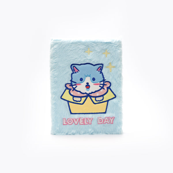 M&G Cute Cat Embroidered Notebook With Plush