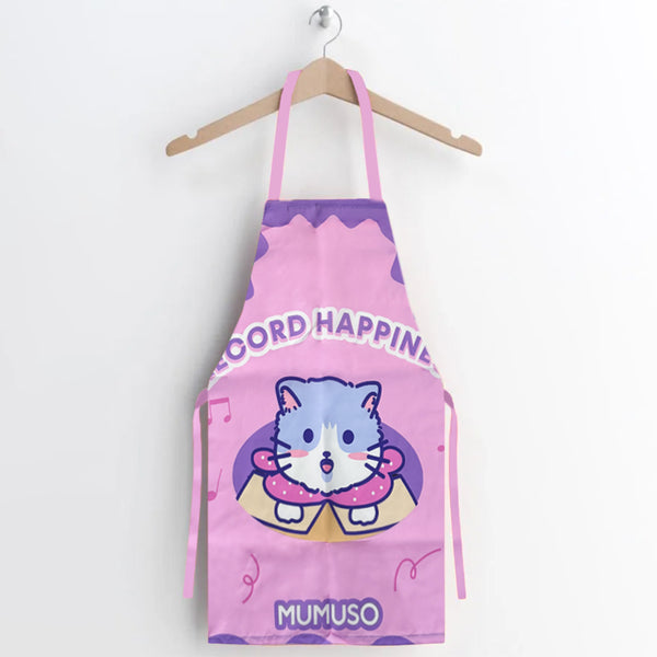 Mumuso Cute Cat Apron for Kids - Pink