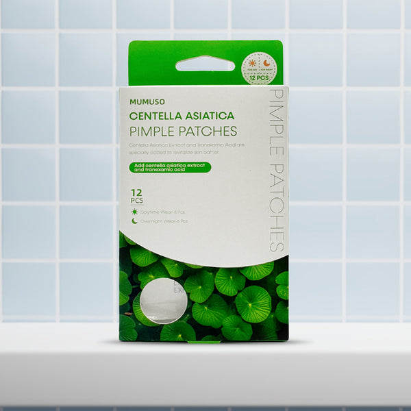 Mumuso Centella Asiatica Pimple Patches - 6 Patches for Day Time + 6 Patches for Night Time