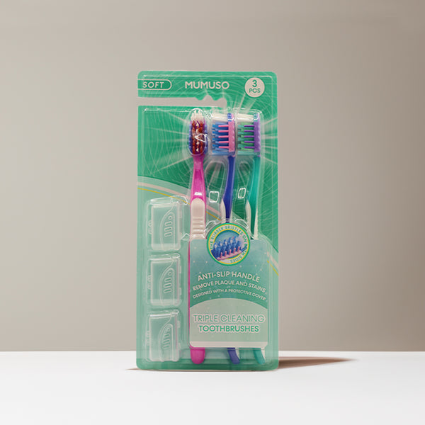 Mumuso - TRIPLE CLEANING TOOTHBRUSHES (3-PACK)