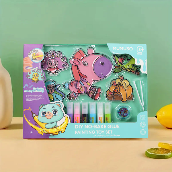 Mumuso DIY No-Bake Glue Painting Toy Set - Animal