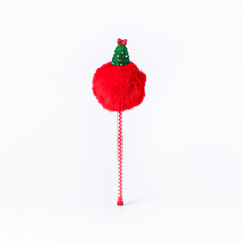 Mumuso Christmas Gel Pen With Pompom (Random Style)