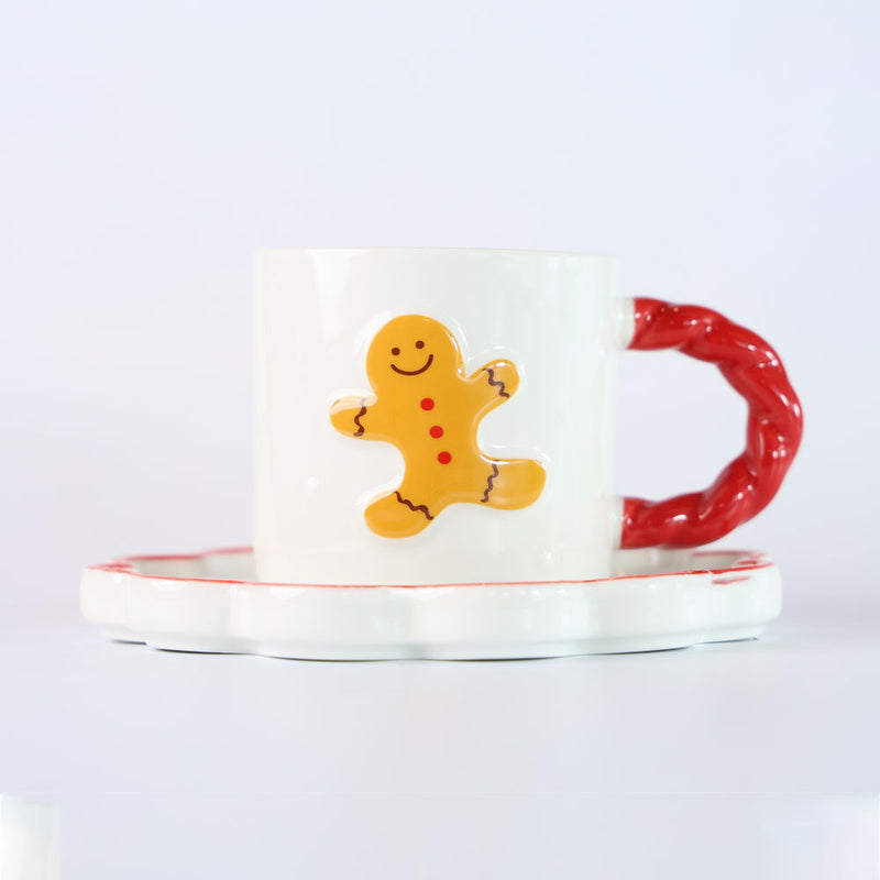 Mumuso Christmas Ceramic Mug With Spiral Handle (250 ML/STYLE B)