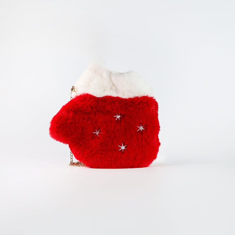 Mumuso Christmas Mitten Plush Crossbody Bag