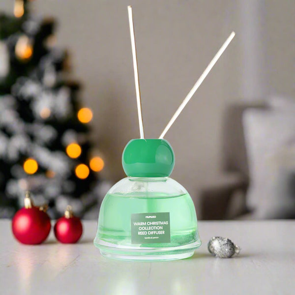 Mumuso Warm Christmas Collection Reed Diffuser  (Vanilla & Lemon/120 ML)