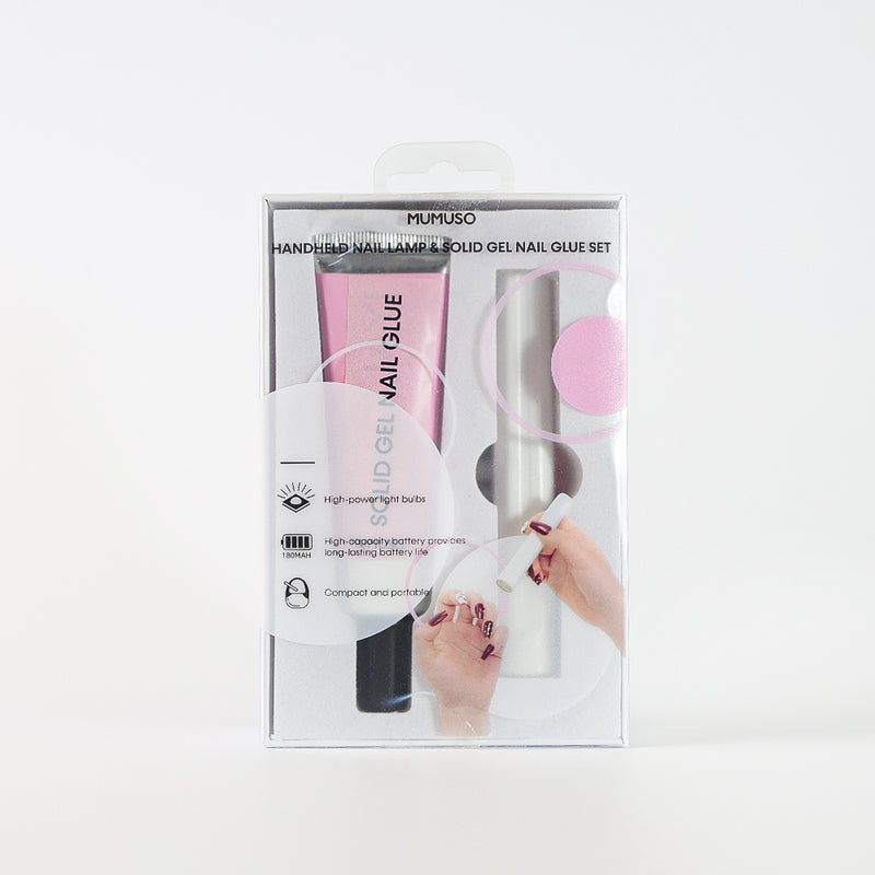 Mumuso Handheld Nail Lamp & Solid Gel Nail Glue Set