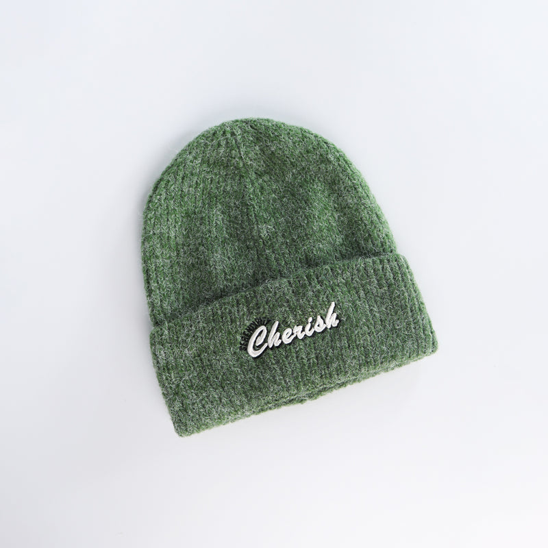 Mumuso Embroidered Knit Beanie - Green