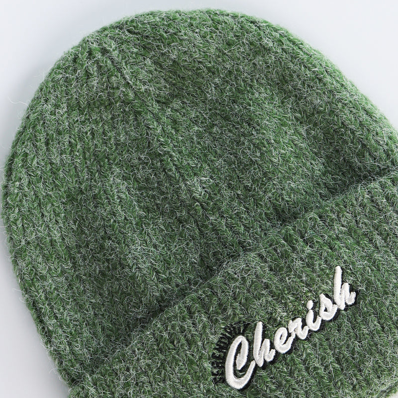 Mumuso Embroidered Knit Beanie - Green