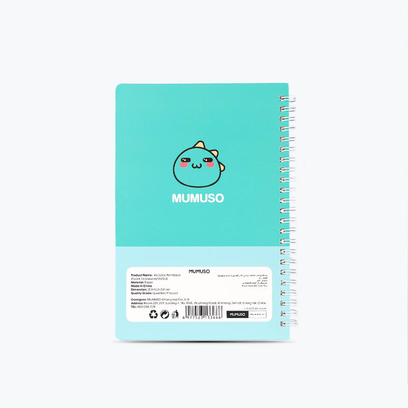 Mumuso A5 Spiral Notebook  Facial Expression - Gugu