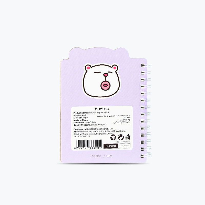 Mumuso Irregular Spiral Notebook - Mumu