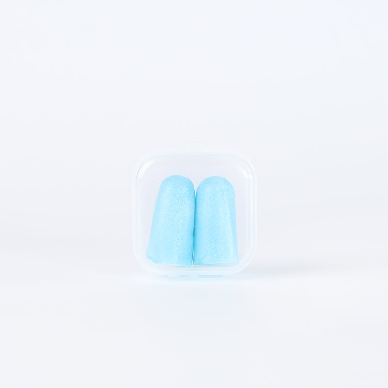 Mumuso Noise Cancelling Sponge Earplugs (60 Counts/Blue)