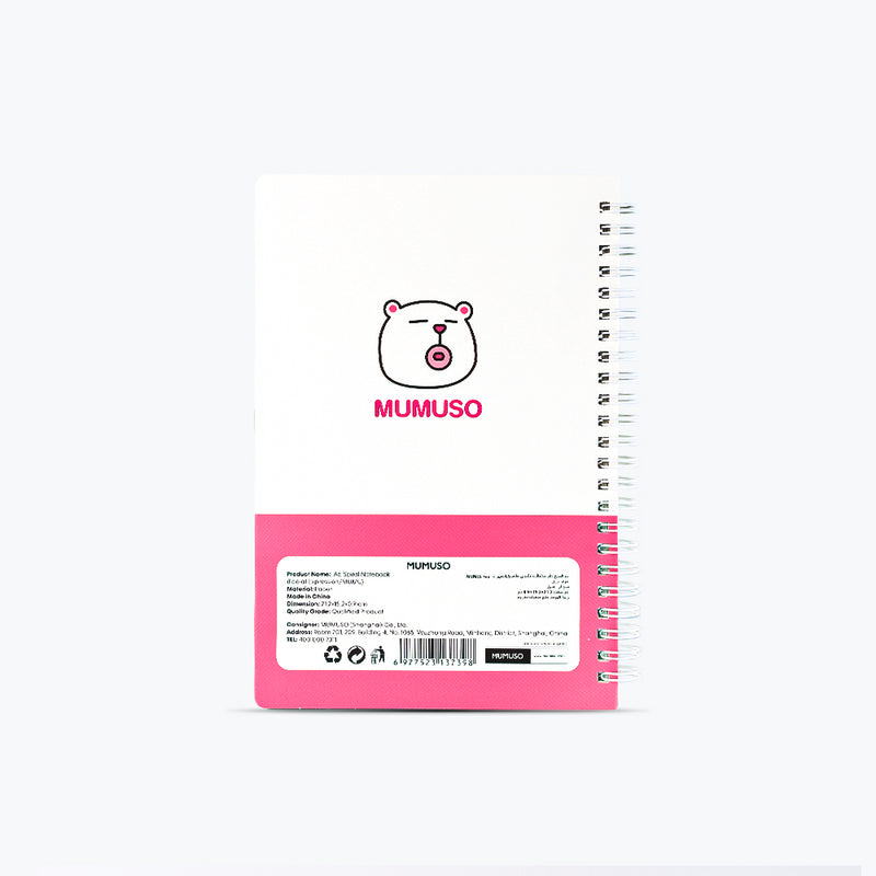 Mumuso A5 Spiral Notebook Facial Expression - Mumu