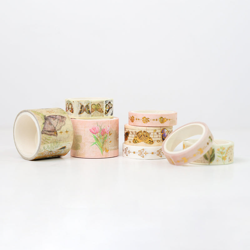 Mumuso Foil Stamping Washi Tape Set - Forest Adventure (8 Rolls)