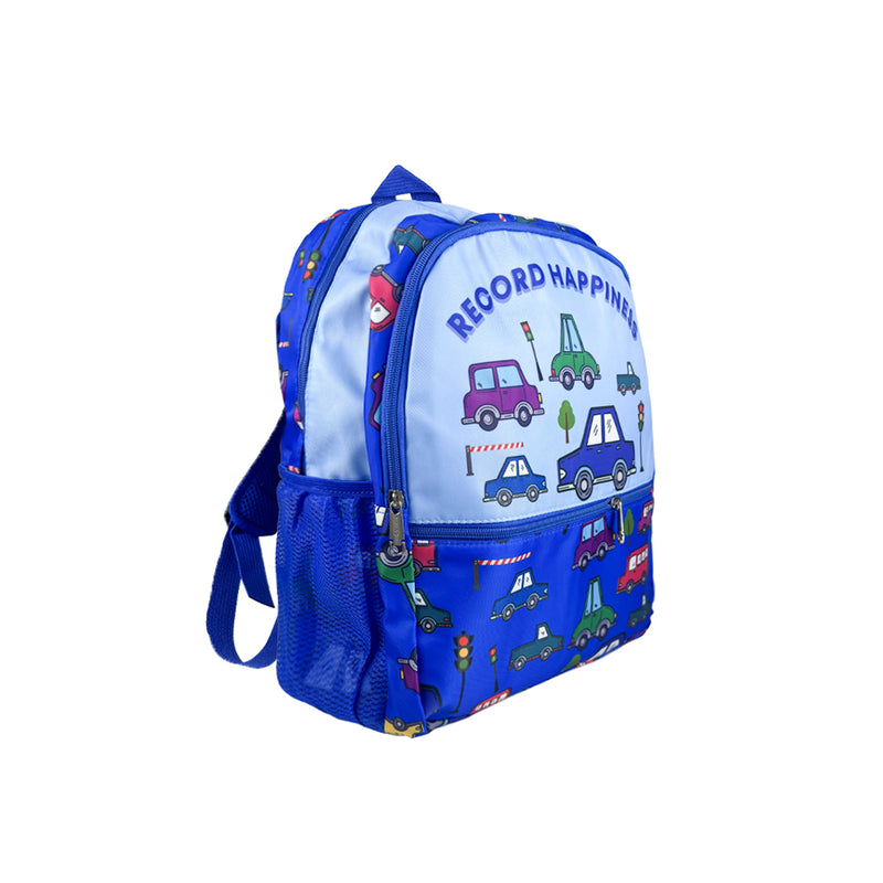 Mumuso Cartoon Vehicles Backpack - Blue