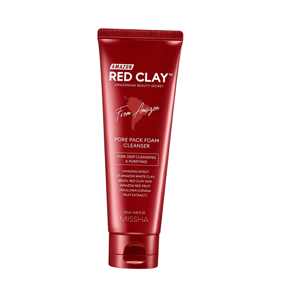 Missha Amazon Red Clay™Pore Pack Foam Cleanser 120 ml / 4.05 fl. oz.
