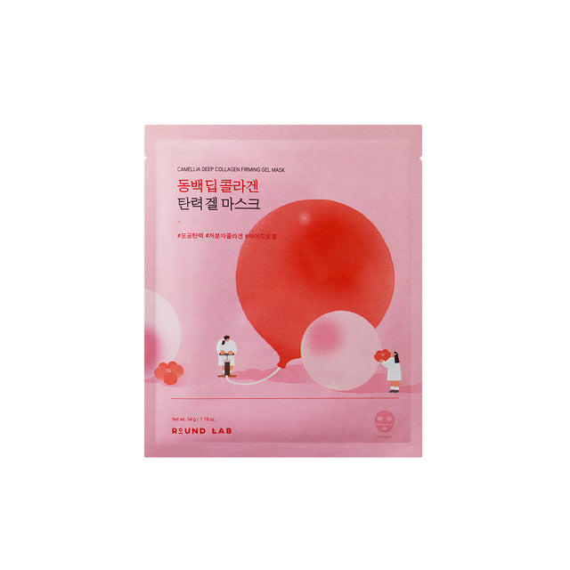 Round Lab Camellia Deep Collagen Firming Gel Mask 34ml (4Ea)