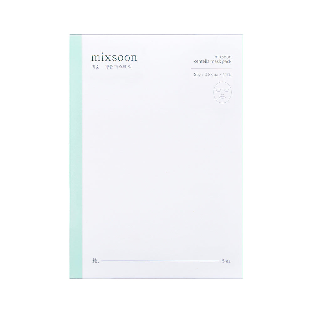 Mixsoon Centella Mask Pack box with a pale green side panel