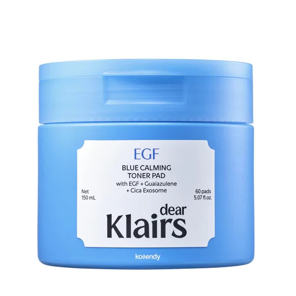 Dear Klairs Egf Blue Calming Toner Pad 150 ml 60 Pads