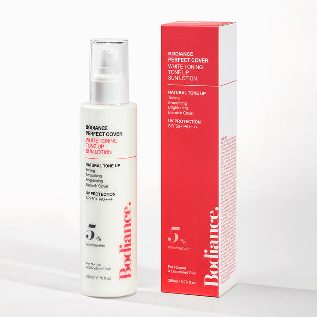 Bodiance Perfect Cover White Toning Tone Up Sun Lotion, 200ml