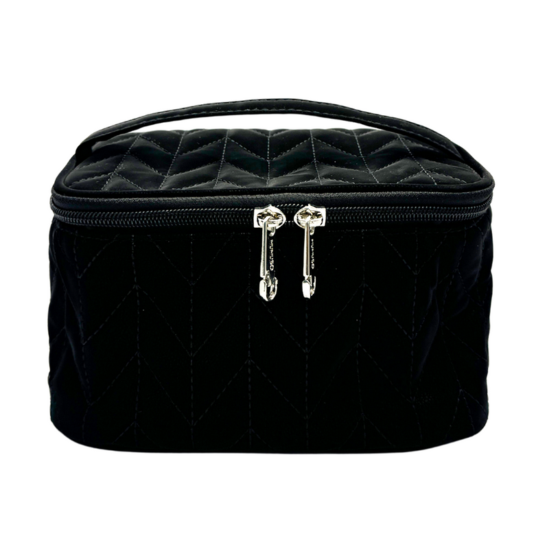 Mumuso Herringbone Cosmetic Case - Black