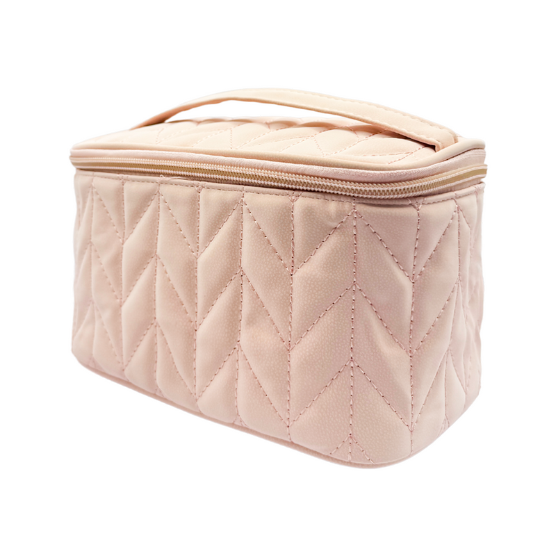 Mumuso Herringbone Cosmetic Case - Pink