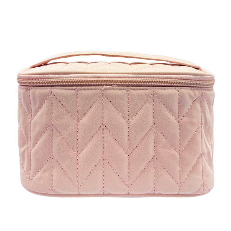 Mumuso Herringbone Cosmetic Case - Pink