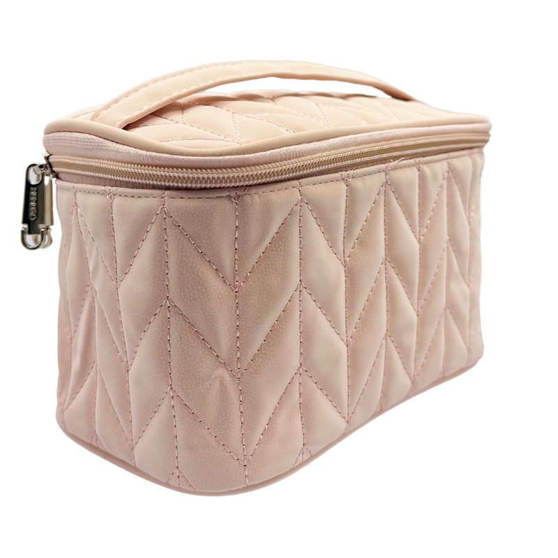 Mumuso Herringbone Cosmetic Case - Pink