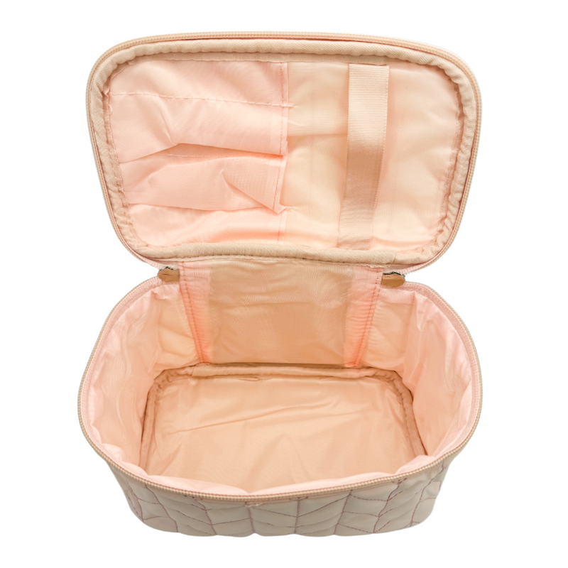 Mumuso Herringbone Cosmetic Case - Pink