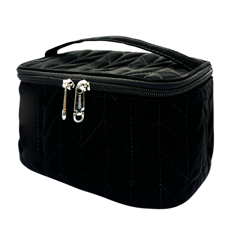 Mumuso Herringbone Cosmetic Case - Black