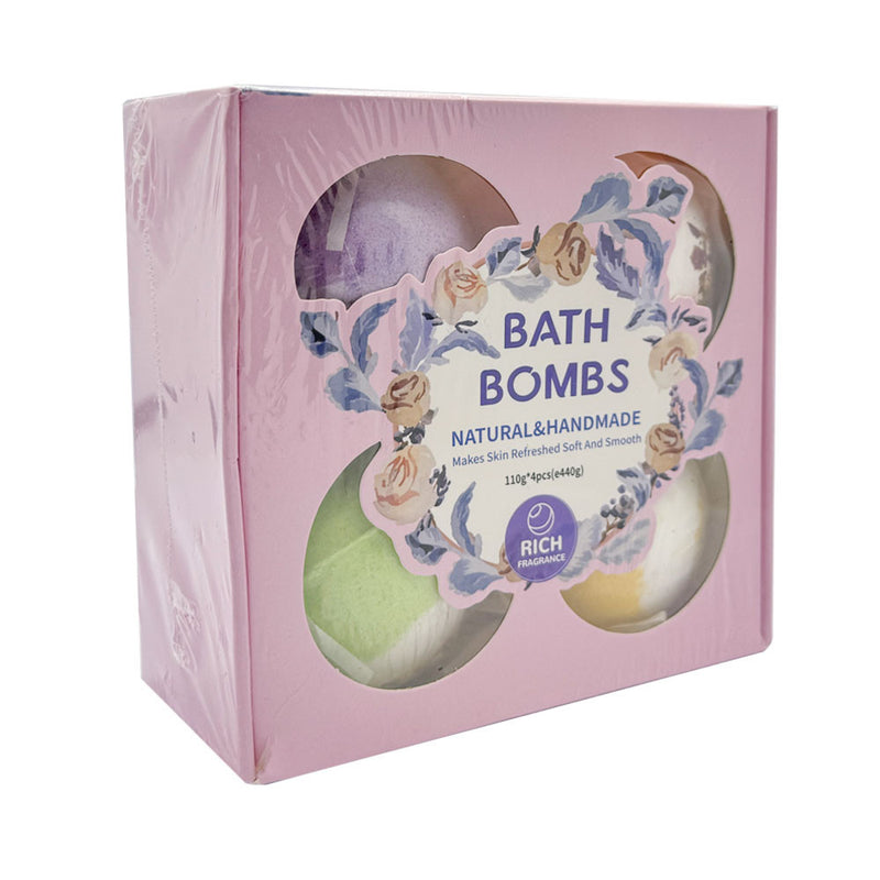 Mumuso Romantic Floral Bath Ball, 4pcs