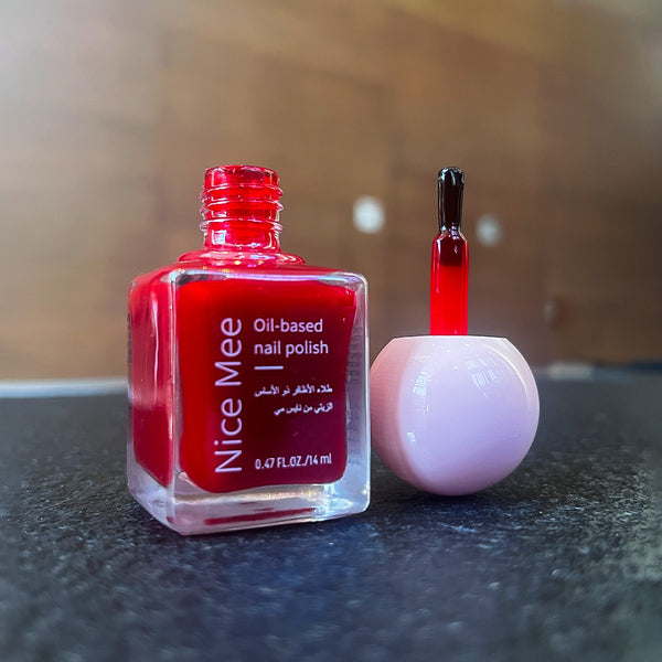 Mumuso Nice Mee Oil-Based Nail Polish, Rose Red