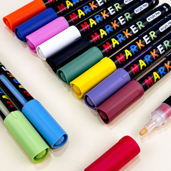 M&G Acrylic Marker Set - 12 Colors