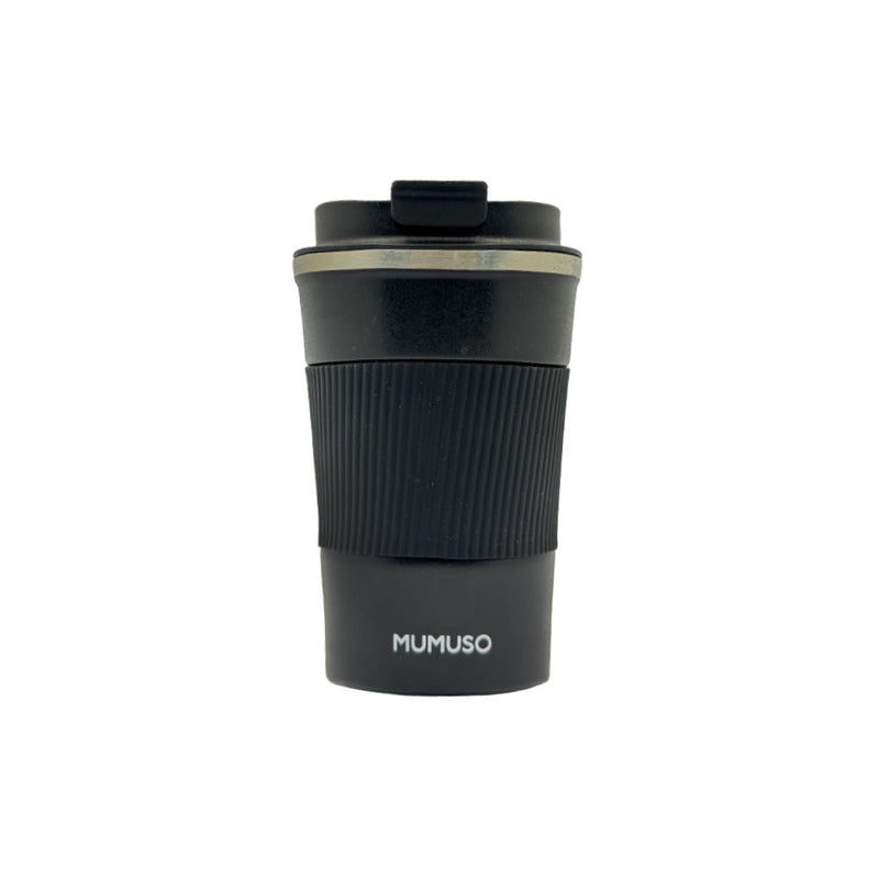 Mumuso Portable Insulated Coffee Tumbler - Black (380ml)