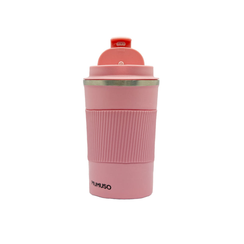 Mumuso Portable Insulated Coffee Tumbler - Pink (380ml)