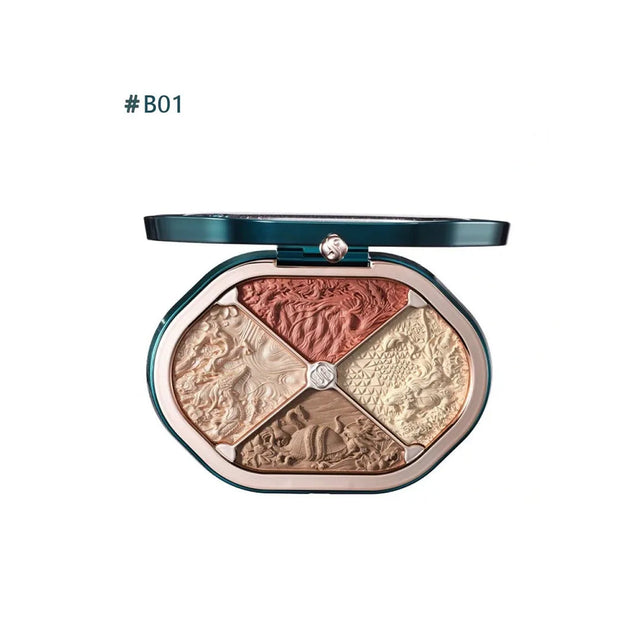 Florasis Eastern Beasts Sculpting Makeup Palette B01 Flowery Makeup Relief Palette