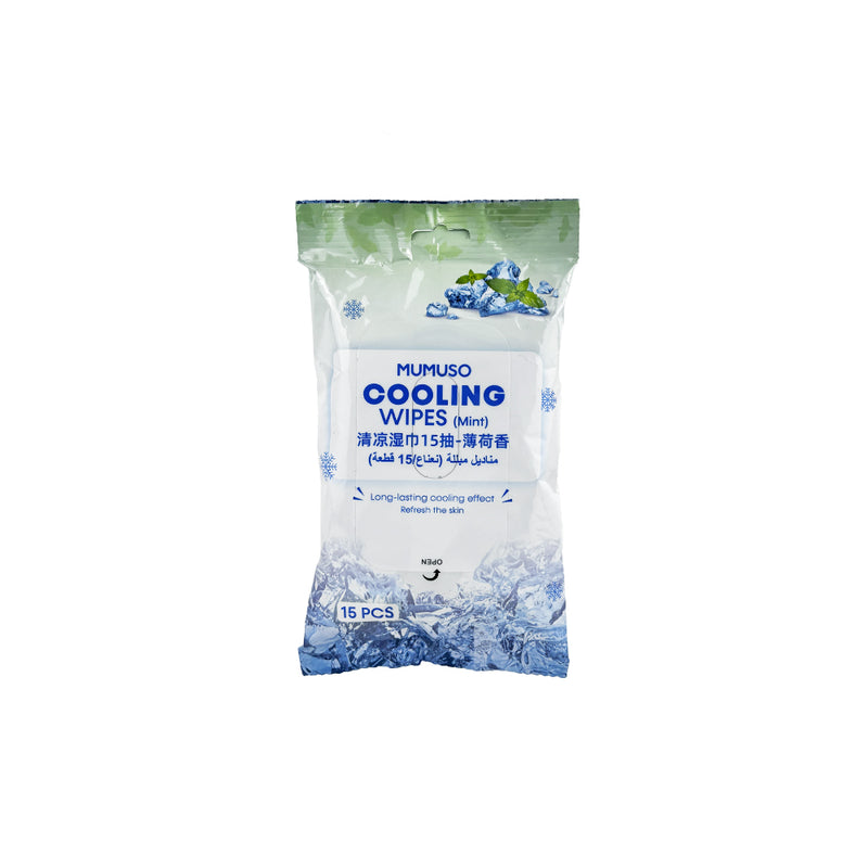 Mumuso Cooling Wipes - Mint (15pcs)