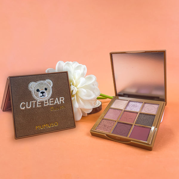 Mumuso Cute Bear 9 Color Eyeshadow Palette - Brown